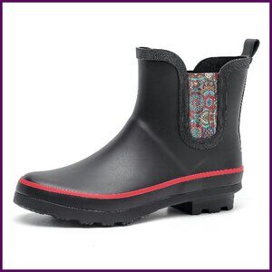 Waterproof Ankle Rain Boots Women's Size 7-12 Non-Slip Garden Shoes